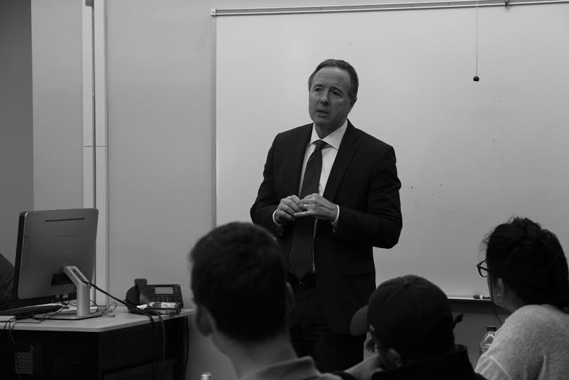 CEO of CPS, Forrest Claypool, visits with Parker students in March.