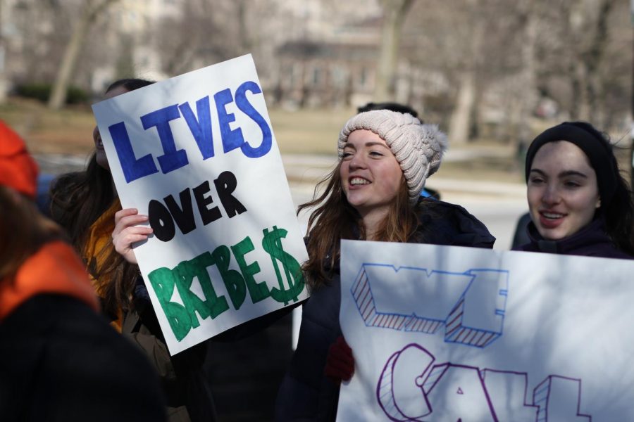 Sophomore Senna Gardner (left) is helping to organize the city-wide March for Our Lives on March 24.
