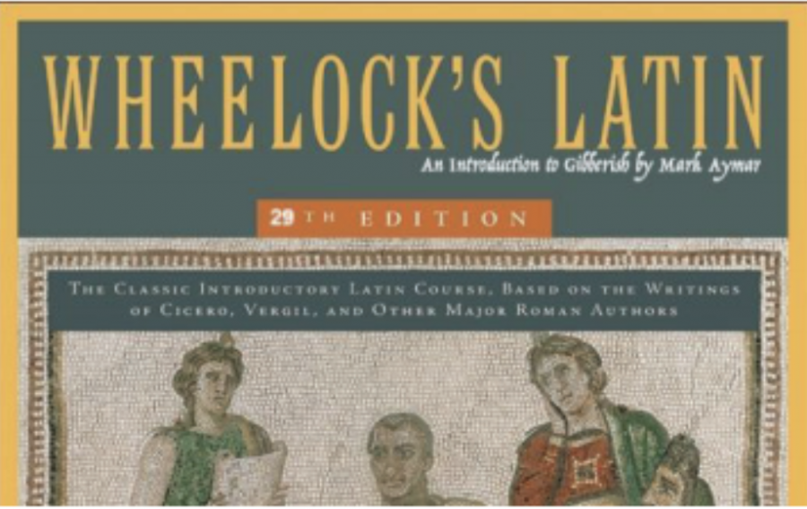 “Wheelock’s Latin,” the textbook written and produced by Mark Aymar and used for 29 years in the Parker “Latin” curriculum.