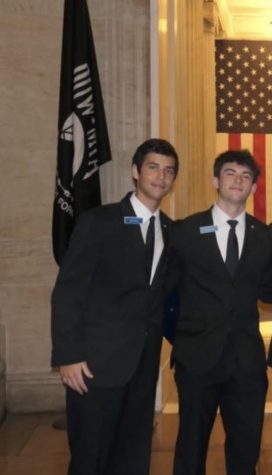 Kyle Feitler poses in the US Capitol with fellow Senate page.