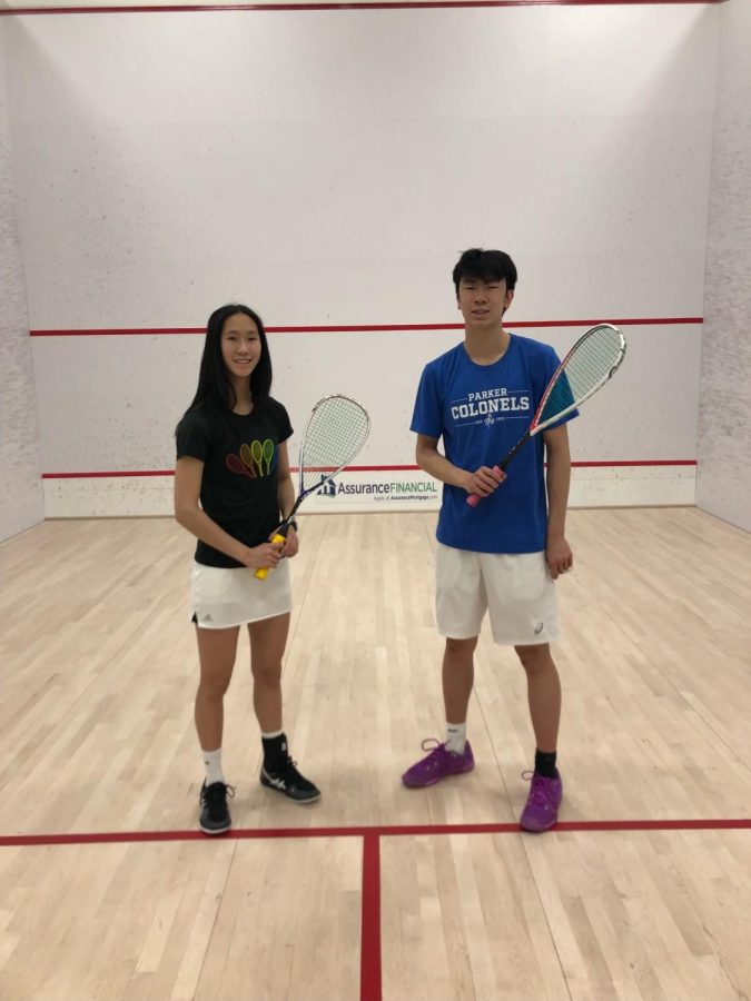 Hudson+Lin+and+Ava+Lin+ready+for+squash%0Apractice.