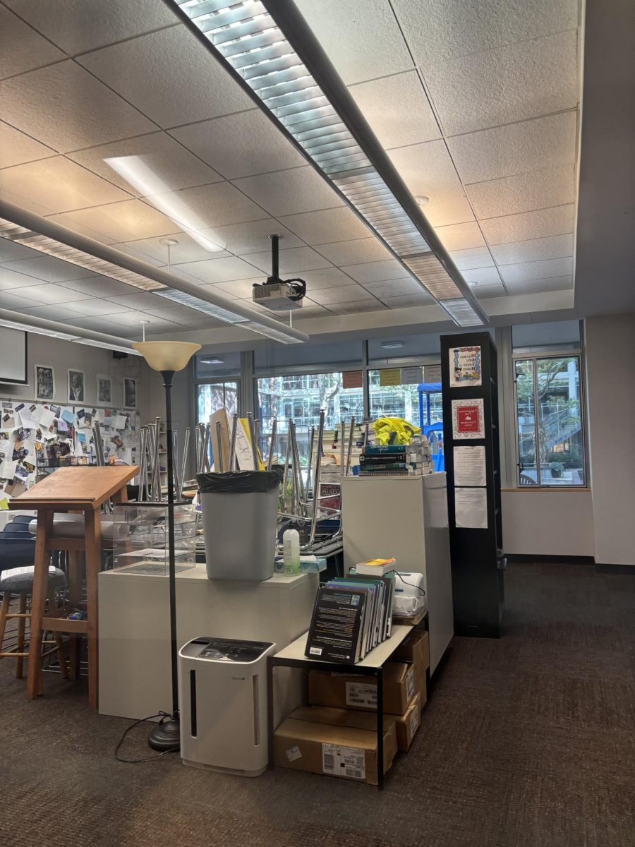Room in the math wing currently not in use due to mold issue