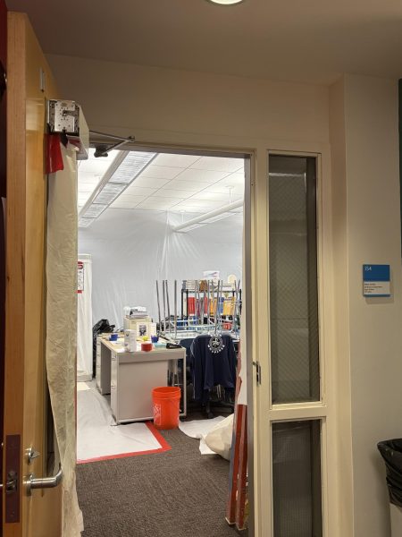 Ongoing renovations in the Math wing