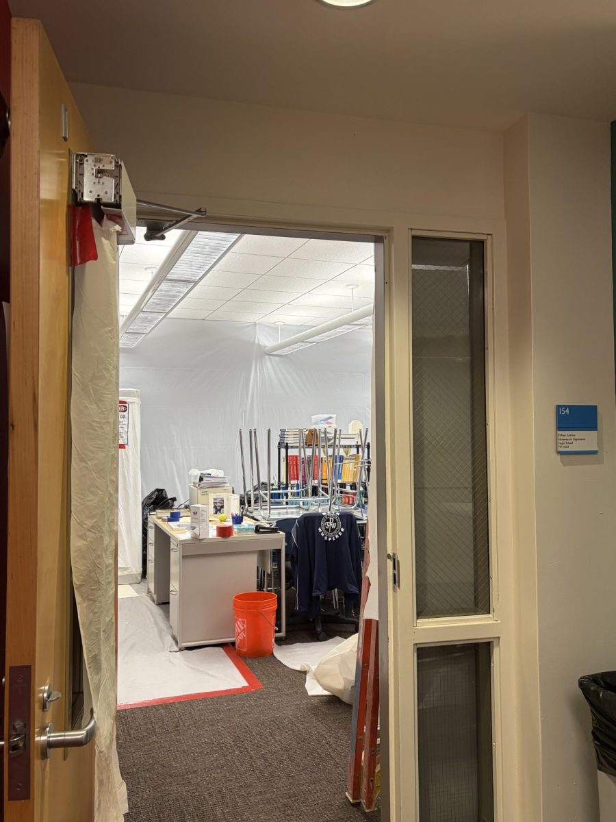 Ongoing renovations in the Math wing