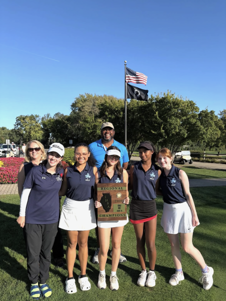 Girls Golf Team Celebrates Winning Sectionals