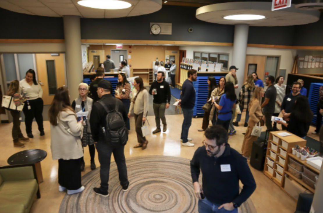 Parents learn about Parker at the Open House