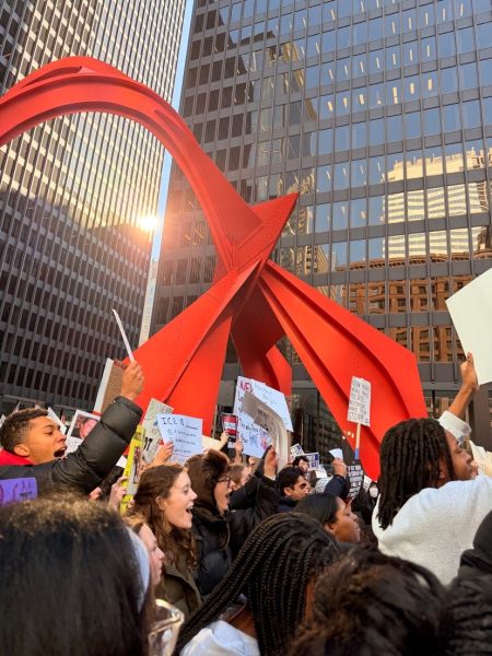 Parker students protest in Chicago's downtown