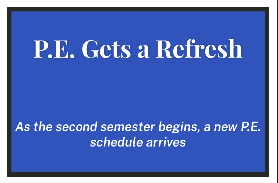 P.E. Gets a Refresh: As the second semester begins, a new P.E. schedule arrives